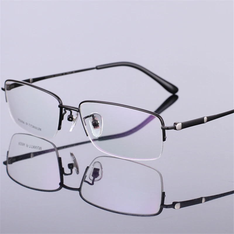 Оправа мужская из чистого титана полуободковая ульсветильник квадратная оправа