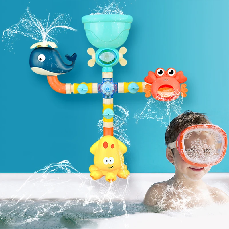 

Детская игрушка для ванной «сделай сам», распылитель воды, игрушки, водная игра, Мультяшные милые животные, ванная комната, летняя игра для д...