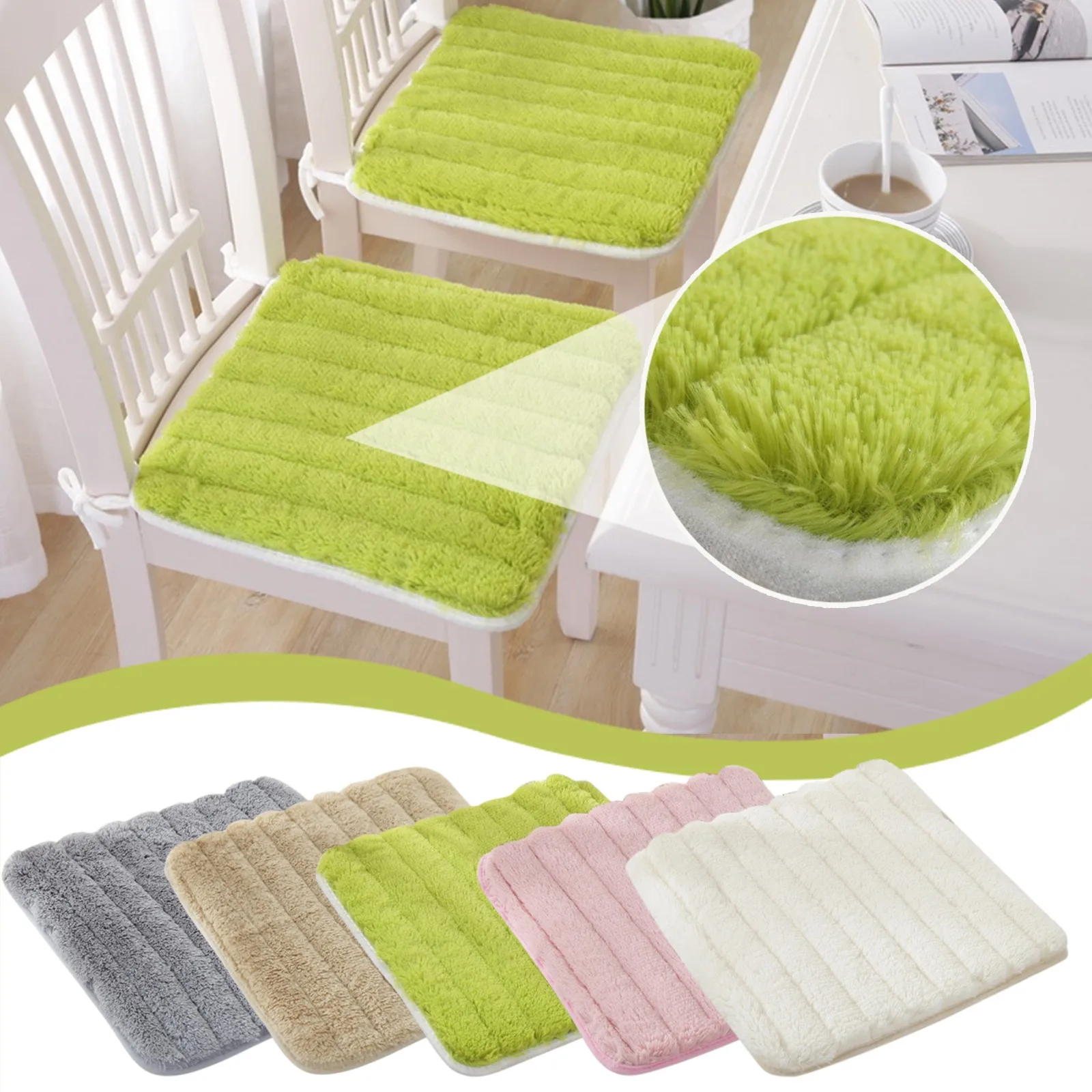 Office Chair Cushion Butt Thin Soft Plush Seat Cushions Non-Slip Comfortable Chairs Decorative Pad | Дом и сад