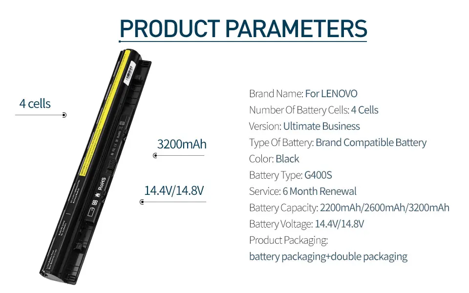Golooloo 3200 мАч ноутбук Батарея для lenovo G400s G405s L12L4A02 L12L4E01 G410s G500s L12S4A02 L12S4E01 L12M4E01 L12M4A02