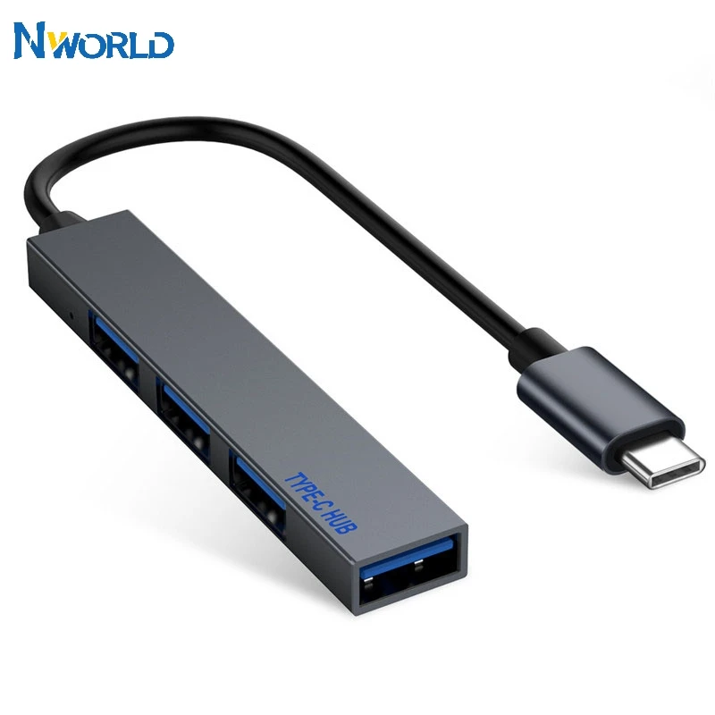 Тип C концентратор 4 порта USB-C к USB 2 0 сплиттер конвертер OTG Кабель-адаптер для Macbook