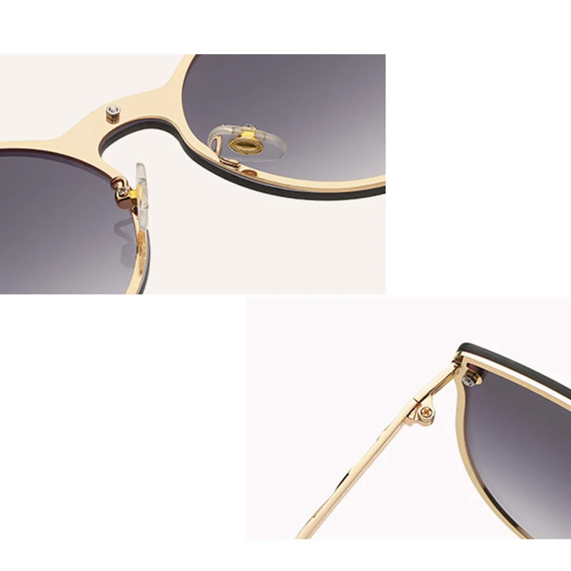 Сплошные солнцезащитные очки Модные градиентные цветные женские цельные