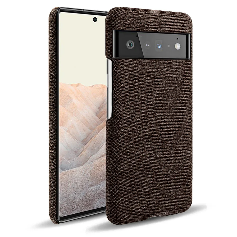 

For Google Pixel 6 Pro 6pro 4A 5G 5A Cloth Texture Fit Case Luxury Febric Antiskid Cover For Google Pixel 4 3A 3 2 XL Pixel6