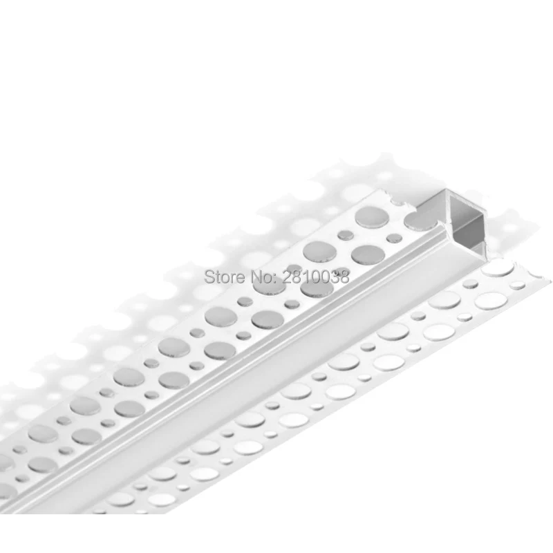 10 X1 M Sets/Lot Linear flange led strip channel super thin T type led aluminium profile for recessed wall lights