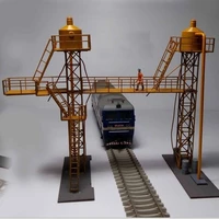 187 ho scale miniature internal combustion engine gas station model static sand table scene for train and railway layout