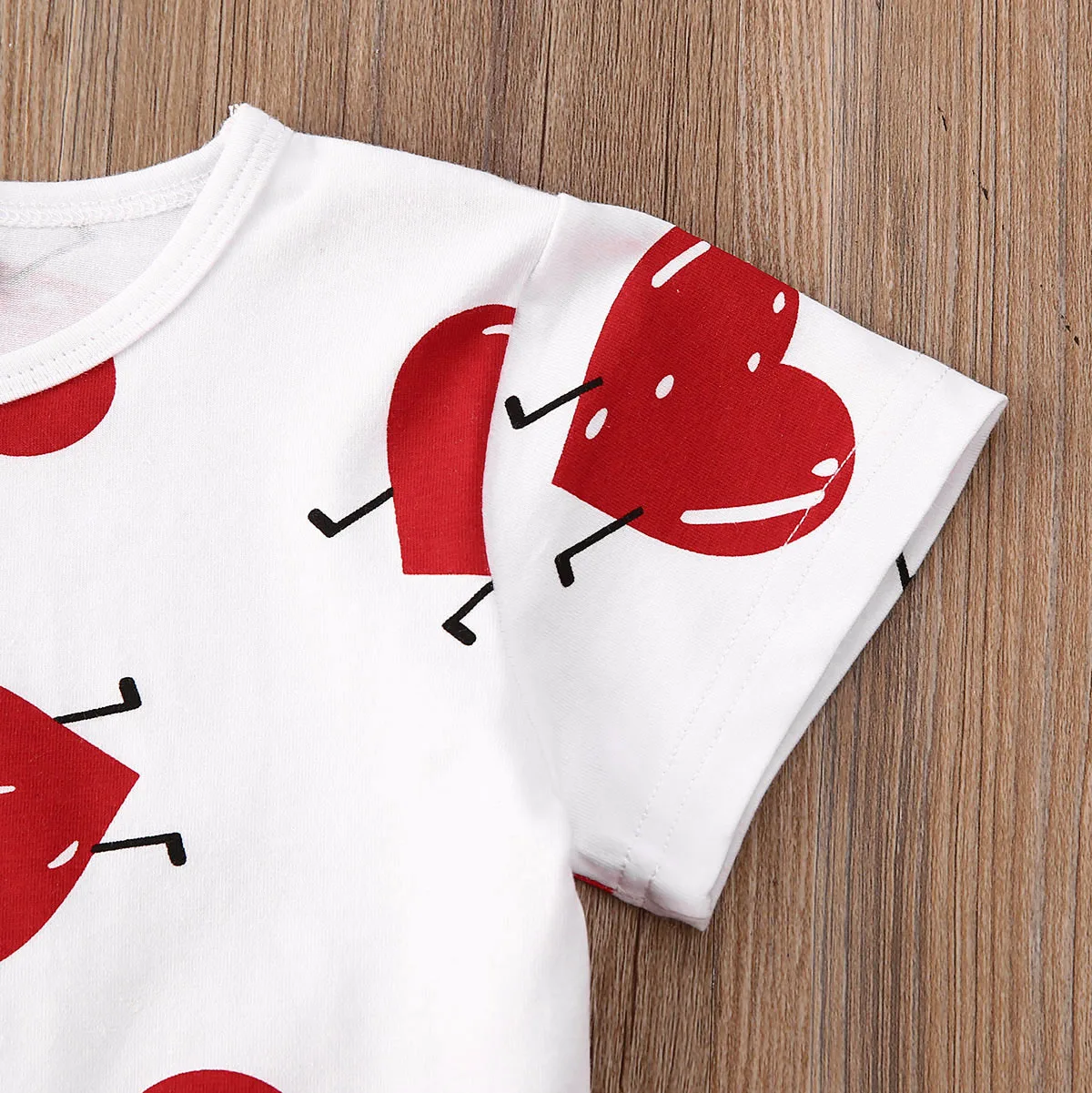 Детский комплект одежды для маленьких девочек на День святого Валентина