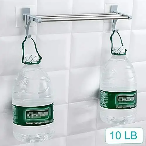 

2 Pack Towel Bar for Bathrooms, Towel Shelf Racks Suction Cup Wall Blue