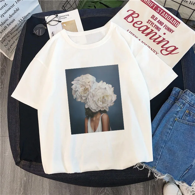 Эстетическая футболка модные повседневные милые футболки летние сексуальные