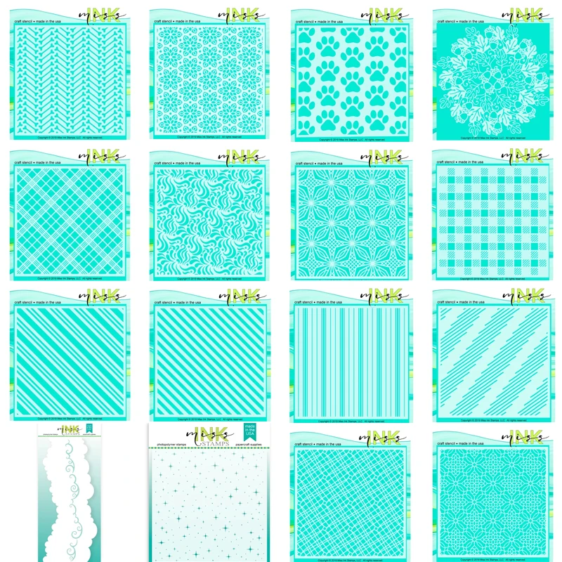 

Valentine's Day Simple Background Stencil Scrapbooking Template Decorative Embossed Stamp Handmade DIY Card Album Diary Supplies
