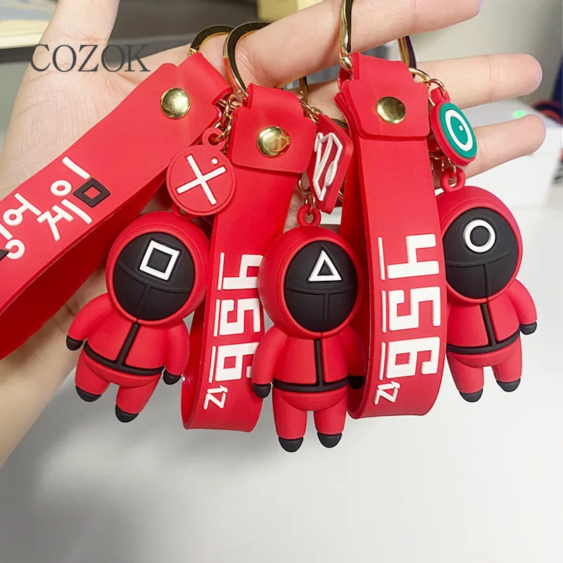 

Брелок для ключей с 3d-рисунком из игры «кальмар»