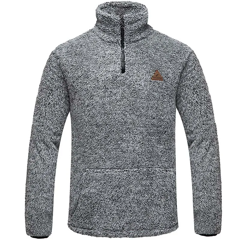 Мужской флисовый свитшот на молнии с воротником-стойкой | Мужская одежда