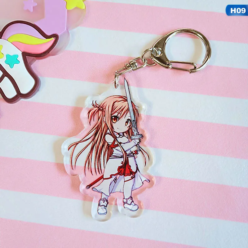 KEY5246H09 Sword Art Online SAO Yuuki Asuna акриловый брелок для ключей - Цвет: KEY5246H09