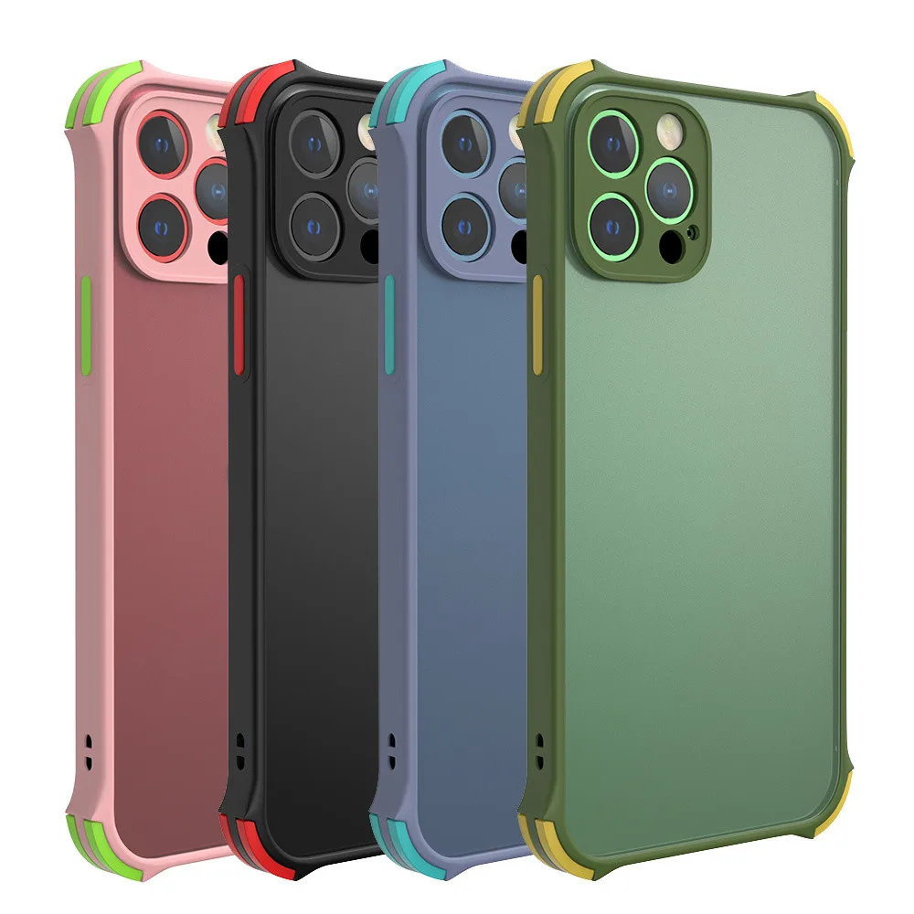 

Shockproof Armor Case For iPhone 13 12 Pro X XS 6 7 8 Plus 11pro 12pro xsmax Mobile Phone Cover Clear Shell Bumper Silicone+PC