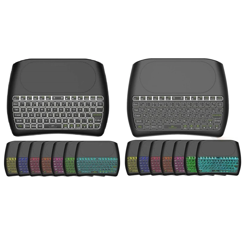 D8 Pro Bluetooth 2 4G Беспроводная клавиатура 7 цветов подсветка Английский Русский гриф