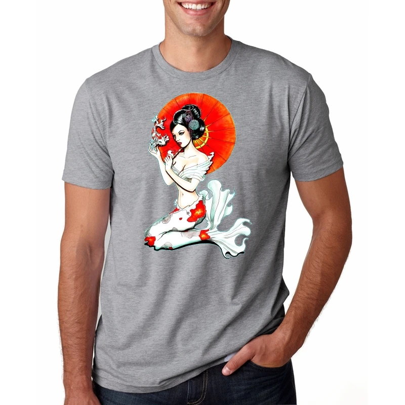 

2020 New summer Solid Men's T Shirt Fashion Koi short Sleeve T Shirt Mens Clothing Trend Casual Slim Fit Top Tees