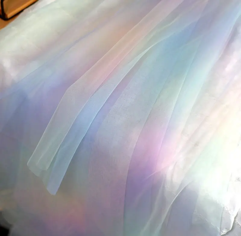 Яркая Радужная сетка блестящая мягкая ширина 160 см (высота) 3 метра = 1 лот