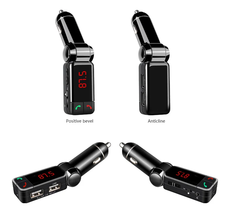 Автомобильный MP3 аудио плеер Bluetooth fm-передатчик беспроводной FM модулятор автомобильный комплект громкой связи ЖК-дисплей USB зарядное устройство для iPhone samsung