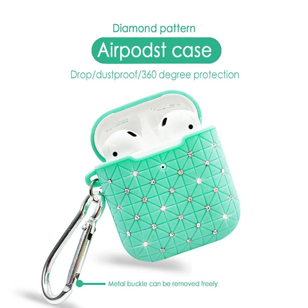 Кожаные чехлы с блестящим рисунком для Airpods TWS i10 i12 чехол Bluetooth наушников