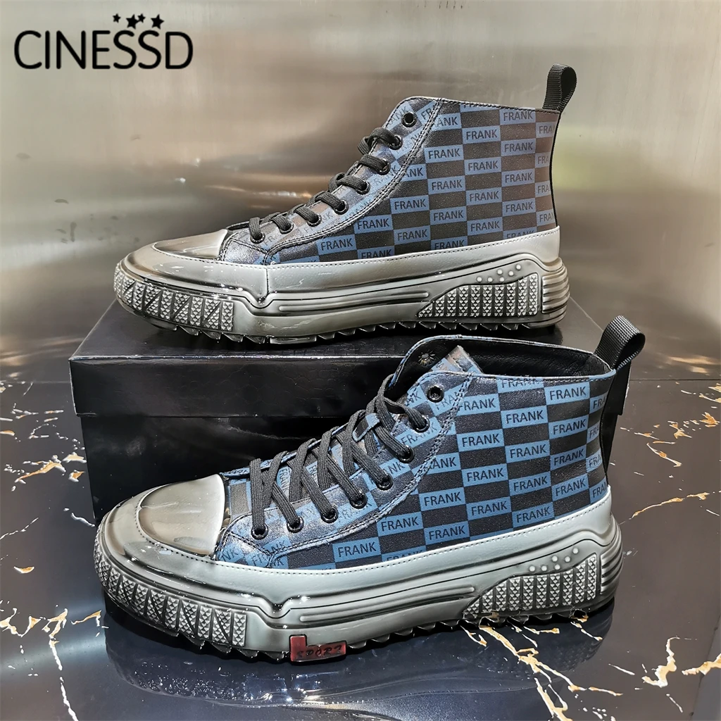 Высокие туфли Мужская модная дышащая повседневная обувь повседневные белые