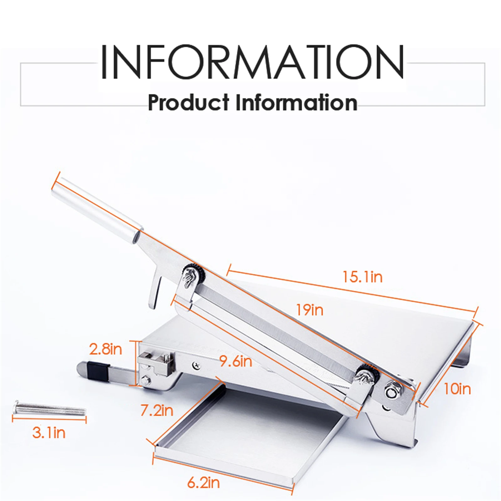 

14.5 Inch Meat Cutter Bone Cutting Machine Stainless Steel Meat Slicer Household Commercial Chicken Ribs Lamb Chops Guillotine