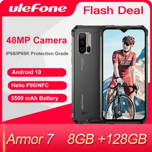 ulefone armor 7 android 10 rugged phone waterproof smartphone nfc helio p90 5g wifi 6 3 8gb128gb 48mp 5500mah mobile phone free global shipping