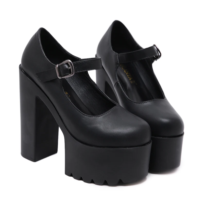 

15cm thick-heeled Roman shoes sexy waterproof thick-soled new stage show night show spring super high-heeled women's shoes