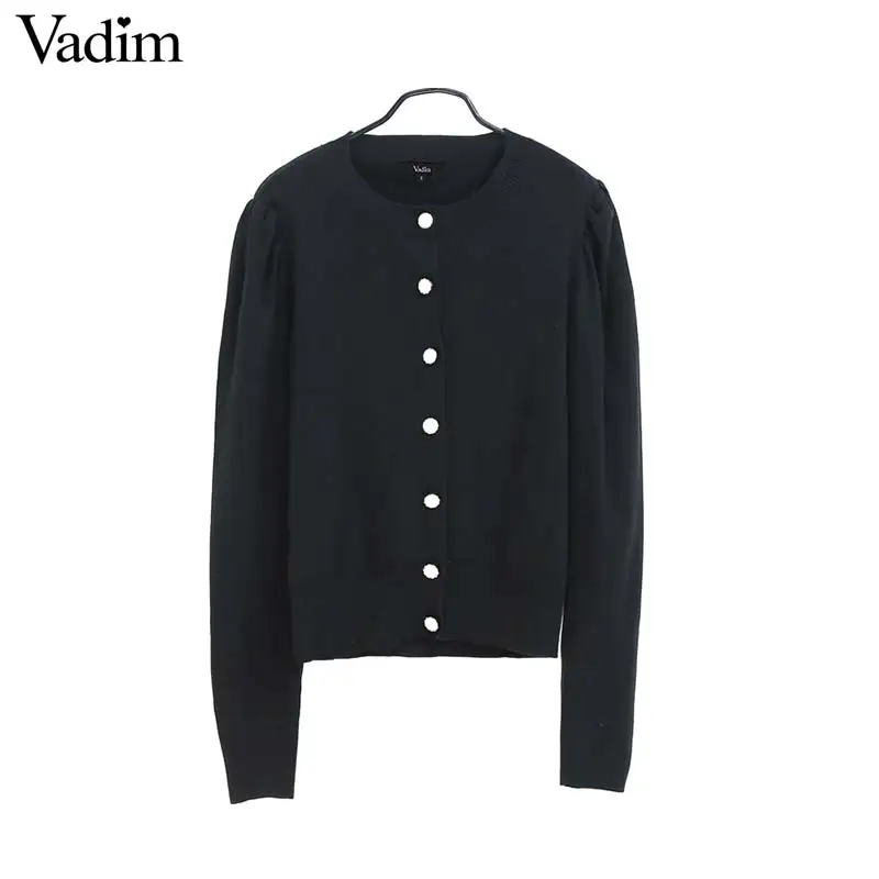 Женское элегантное платье vadim трикотажные кардиганы с пуговицами и круглым
