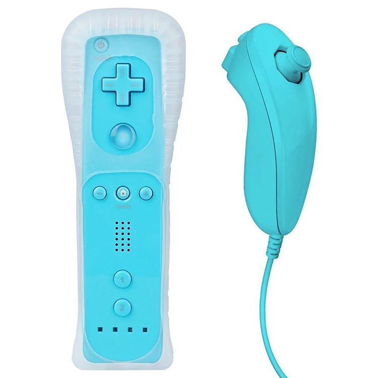 

2 in 1 Built in Motion Plus Remote Controller and Nunchuck for Nintendo Wii & Wii U
