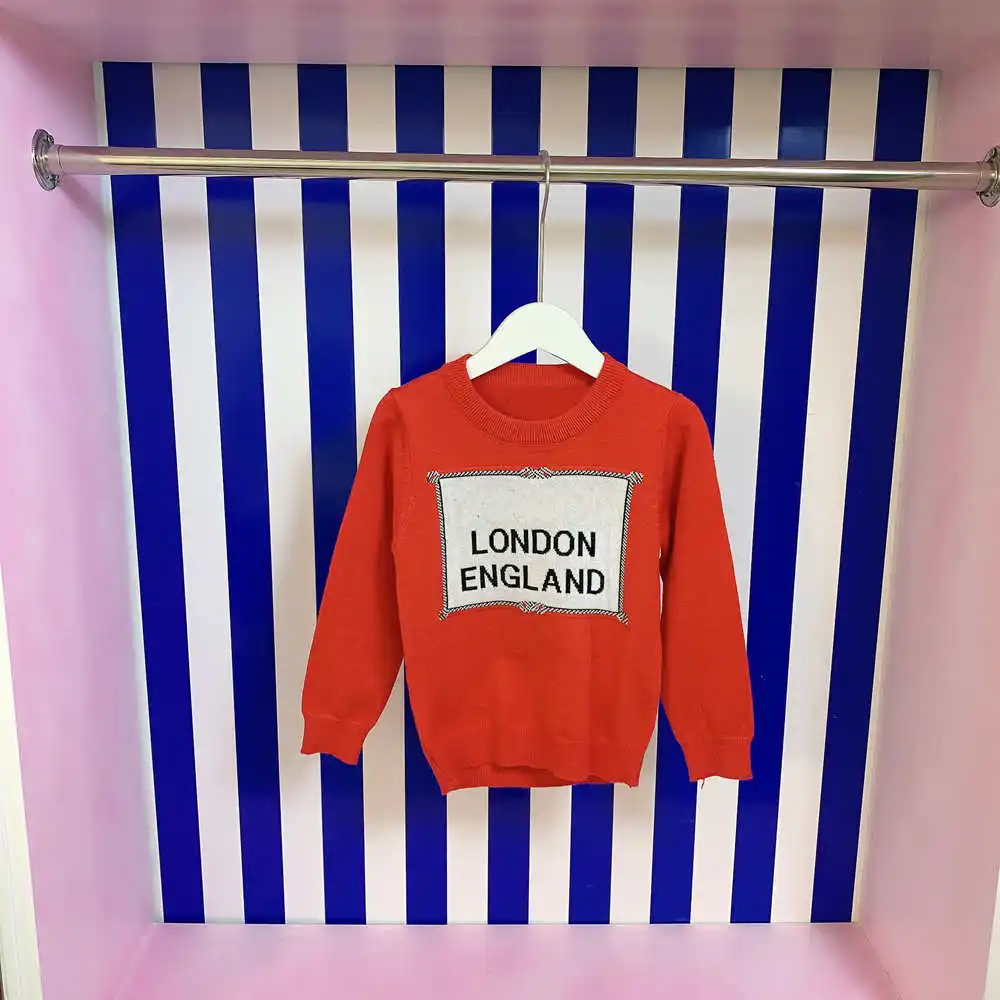 Свитер осенняя и зимняя одежда пуловер для мальчиков девочек рубашка Детский
