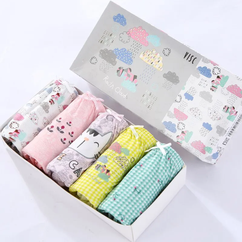 

5 Pcs/lot Girls Underwear Cotton Panties For Children New Cute Cat Cartoon Panties Girl Soft Breathable Girls Panties 2-14 Years