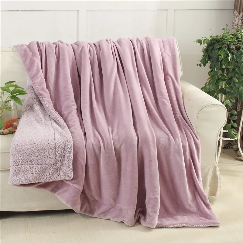 AB Side коралловый бархат и одеяло из овечьей шерсти теплое Флисовое для спальни