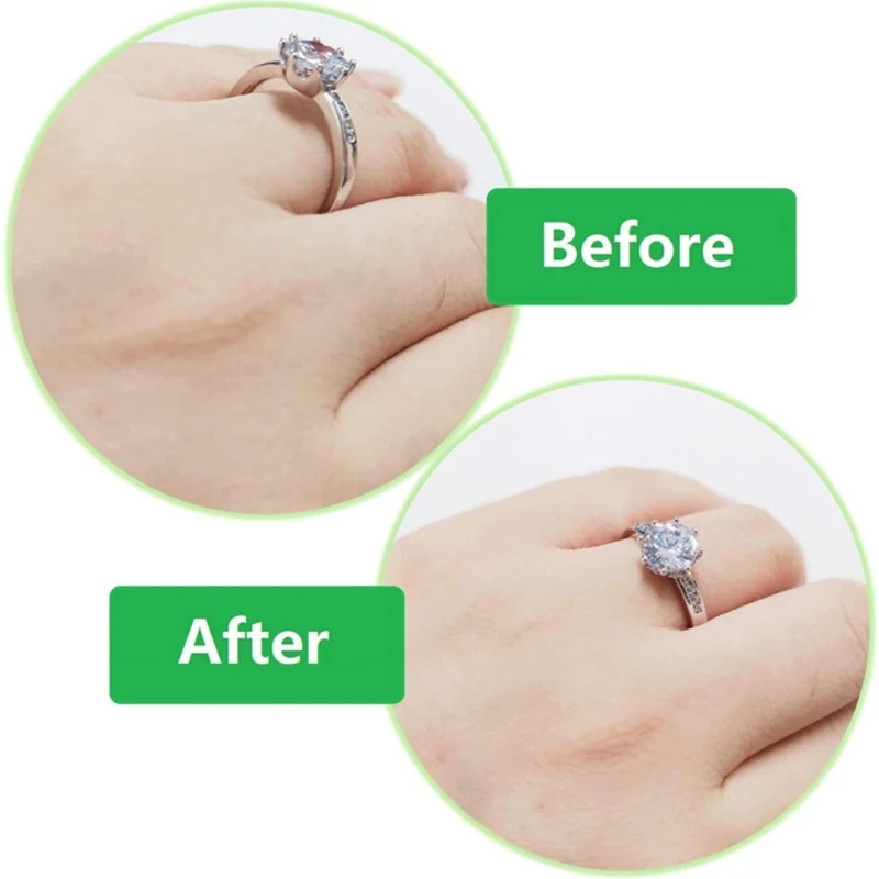 

LXAE Ring Size Adjuster Invisible Clear Ring Sizer Jewelry Fit Reducer Guard