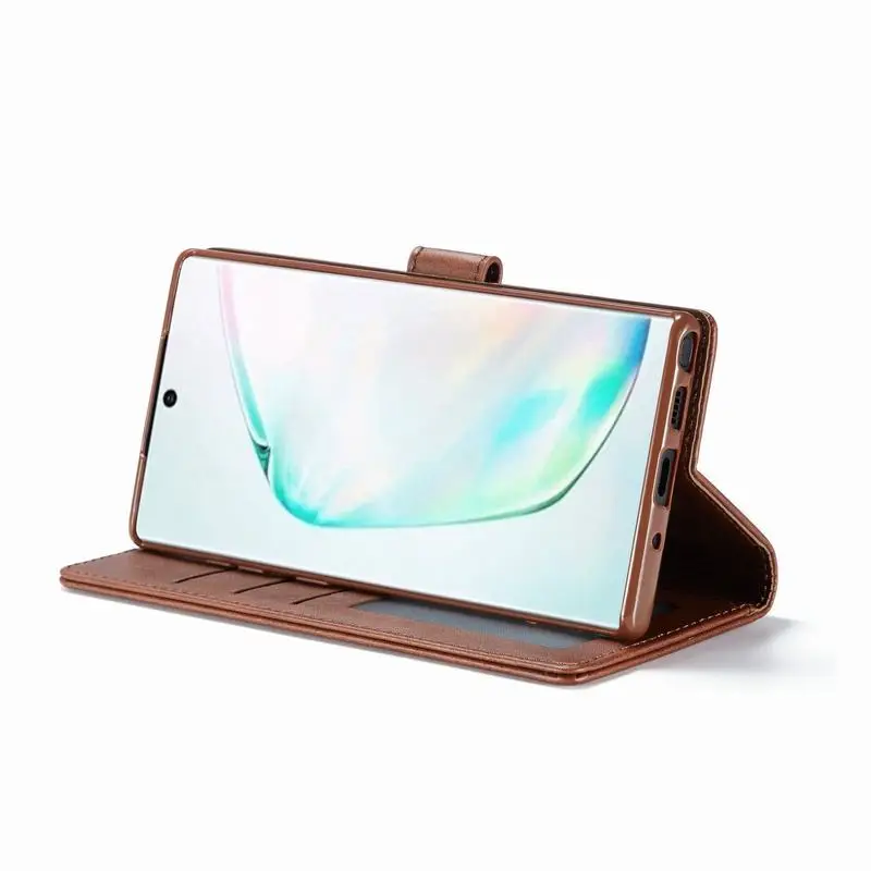 Note10+ кожаный чехол для samsung Galaxy Note 10 Plus, чехол, откидная крышка, samsung Note 10 Plus 5G, чехол, кошелек, магнитный, роскошный чехол