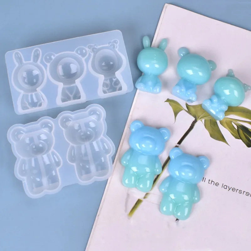 

2 шт./партия 3 шт. силиконовая форма «Медведь» Fondant (сахарная) инструмент для декорирования тортов шоколадная форма для помадки, сахара, Кухня ...