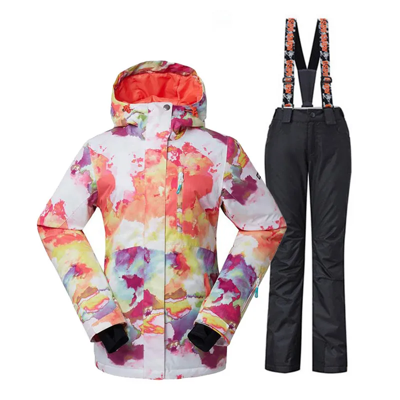 Модный женский зимний костюм комплекты 10 к водонепроницаемая ветрозащитная