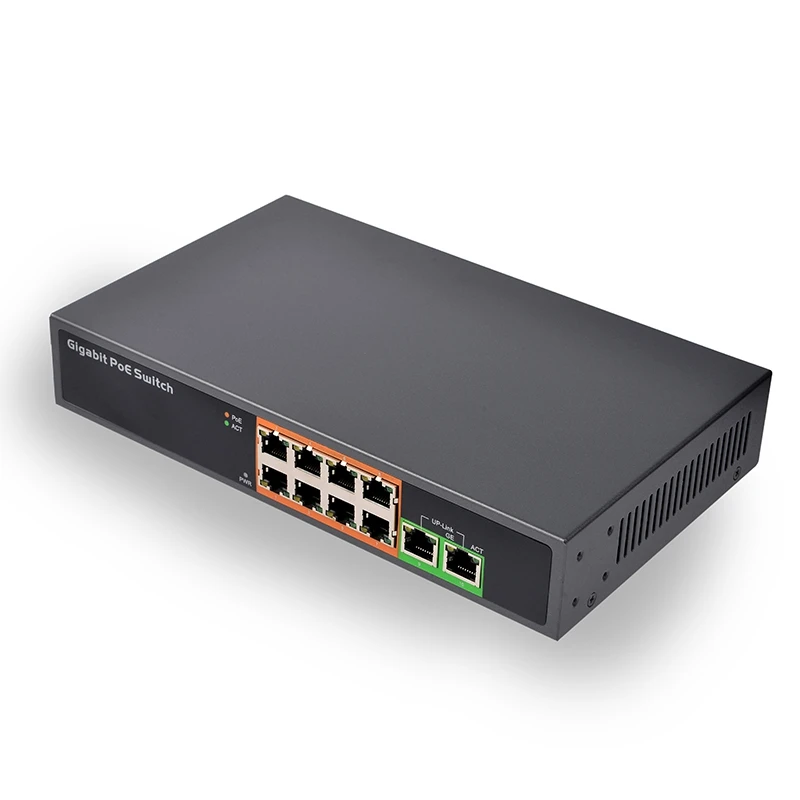 PSE1008G 8 + 2 All Gigabit Poe коммутатор 150W Power IEEE802.3Af/At сетевой Ethernet (штепсельная Вилка