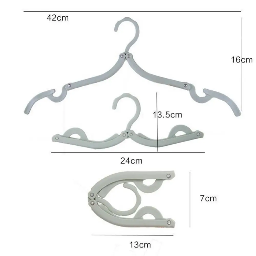 

Travel Foldable Plastic Clothes Hanger Wardrobe Closet Drying Rack Organizer