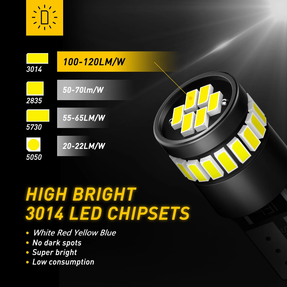 AUXITO 2x t10 w5w canbus салона светильник 194 501 led 24 3014 инструмент SMD s лампа купольный без