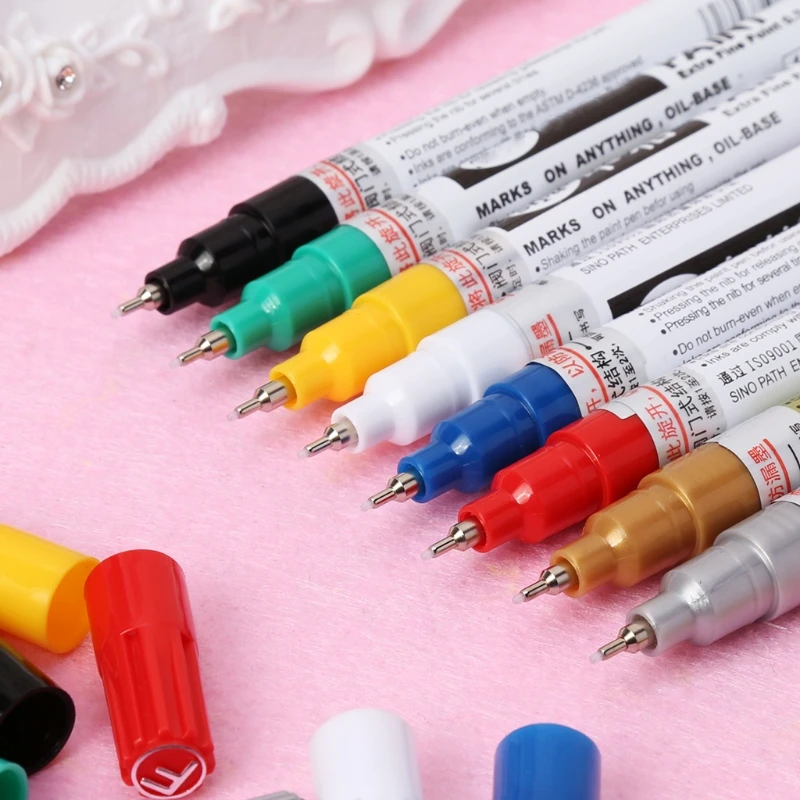 

Universal 0.7mm Extra Fine Point Permanent Paint Metallic Marker Pen DIY Art