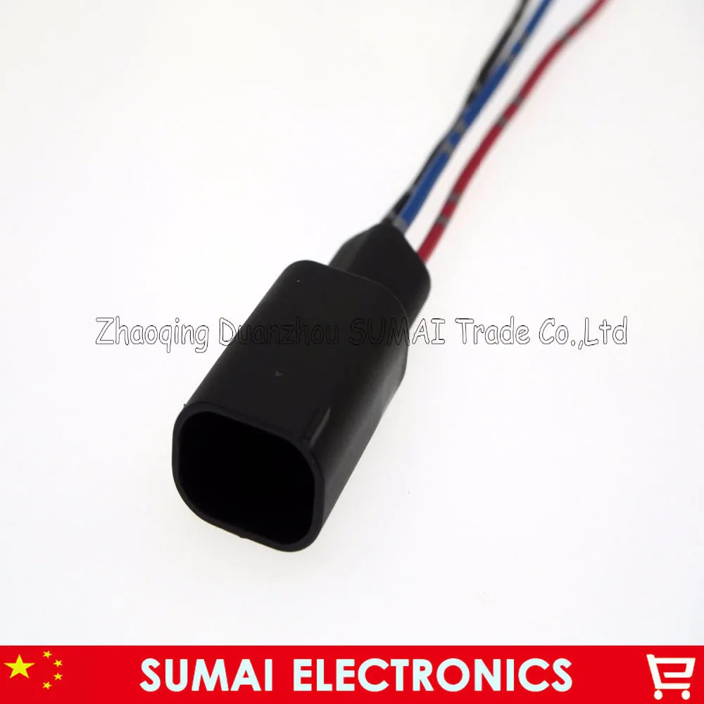 

5 PCS TE/AMP 3 Pin/way auto restrictor sensor/Throttl/Taillight plug with cable,auto electrical plug for BMW,Benz