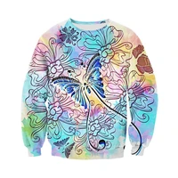 3d printed colorful butterfly tops unisex harajuku sweatshirt zipper hoodie fashion casual hoodies wy615