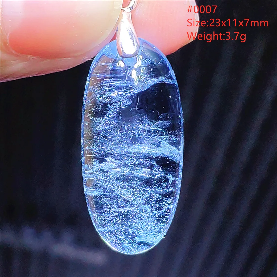 Подлинный натуральный голубой топаз кулон с прозрачными кристаллами для женщин