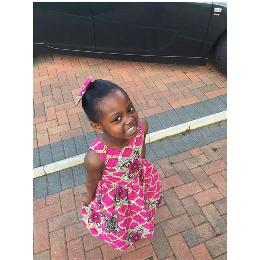 Африканское модное летнее платье для девочек с цветочным принтом базин богатые