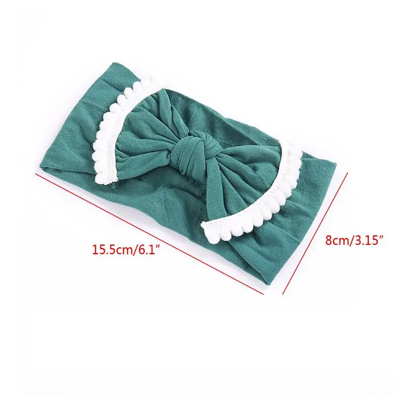 

Baby Big Bow Soft Nylon Headbands Turban Hairband Bunny Bow Headwrap Baby Girl Head Wrap Accessories