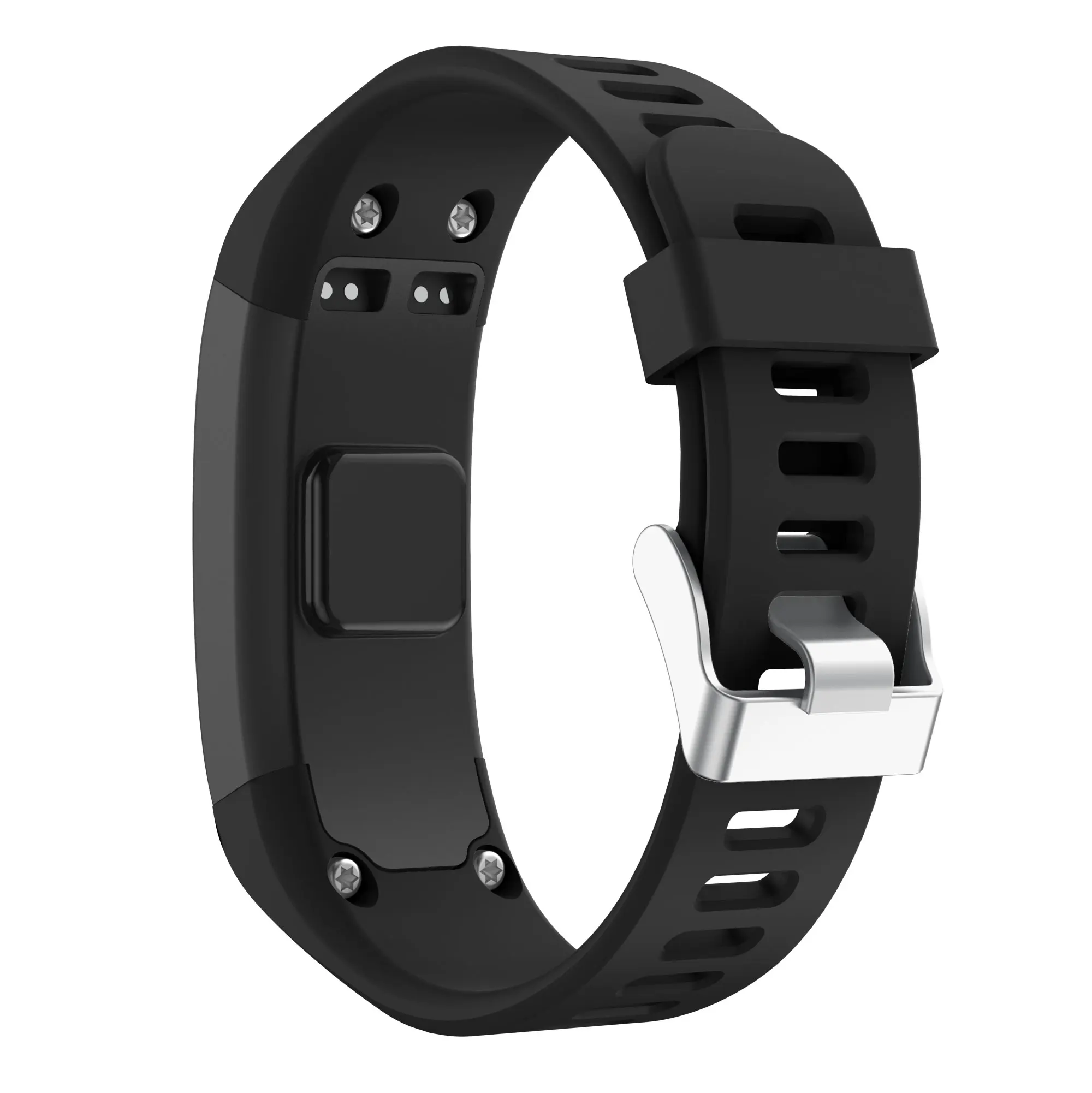 Black YAYUU совместимый ремешок для Garmin Vivosmart HR+ с металлической пряжкой ремешок для часов водонепроницаемый стойкий ремешок - Цвет: Black