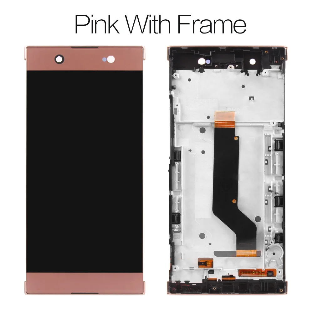 Pink with Frame 6,0 '' Full HD 1080p lcd для sony Xperia XA1 ультра дисплей сенсорный экран дигитайзер для sony Xperia C7 XA1 ультра lcd - Цвет: Pink with Frame