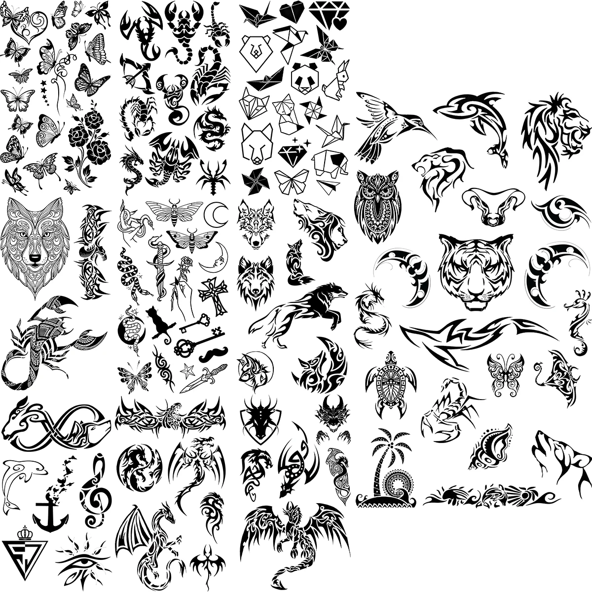 Временные татуировки в ассортименте