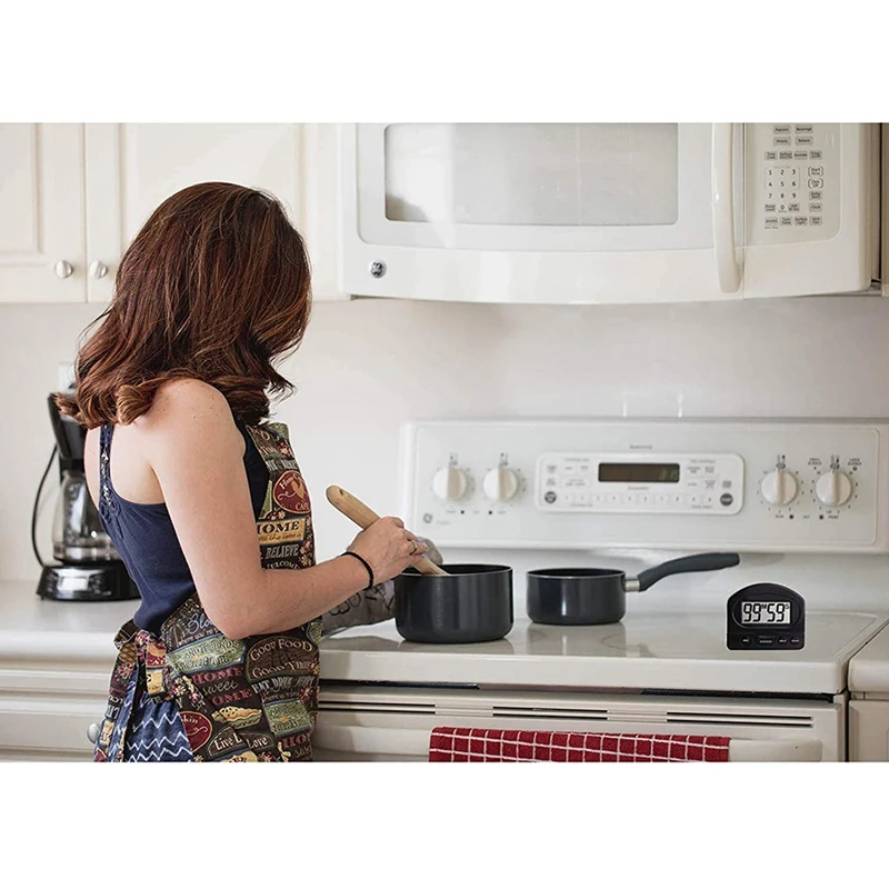 2 шт. кухонные Таймеры с большим ЖК-экраном цифровой таймер приготовления пищи