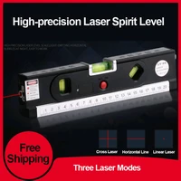 laser spirit level multifunctional household infrared decoration cross line right angle spirit level with tripod