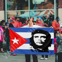 hasta la victory siempre cuba che guevara print flag polyester banner motorcycle flag decoration home garden flag gifts 35ft